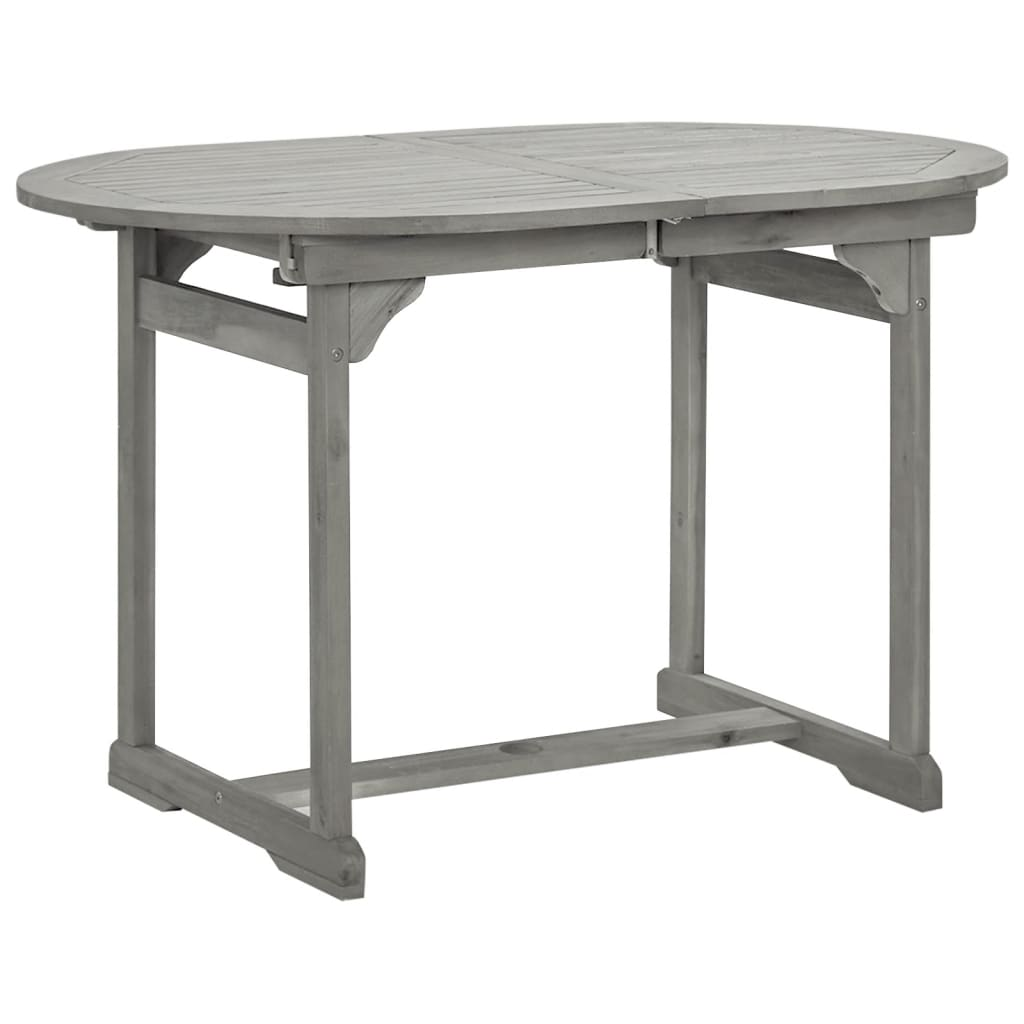  Solid Acacia Wood Garden Dining Table (120-170)x80x75 cm