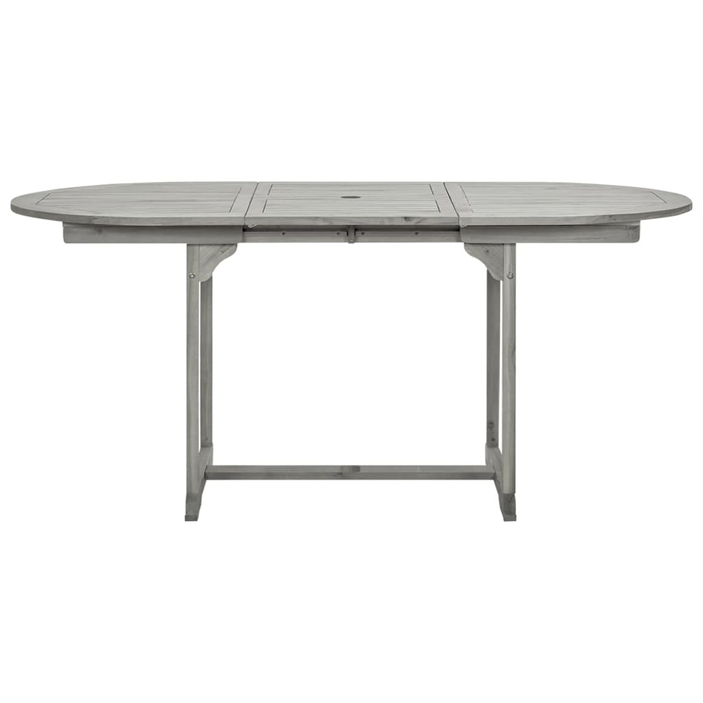  Solid Acacia Wood Garden Dining Table (120-170)x80x75 cm