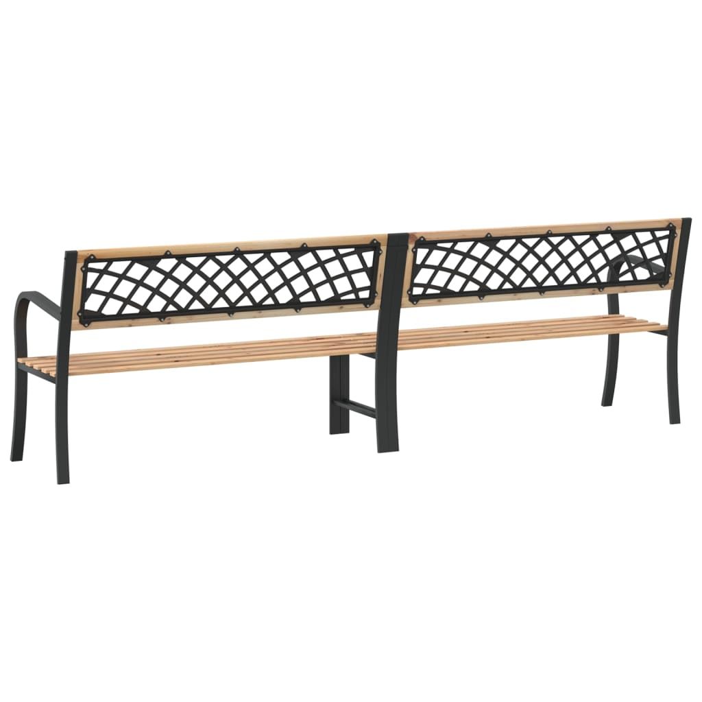 Chinese Fir Wood Twin Garden Bench 238 cm