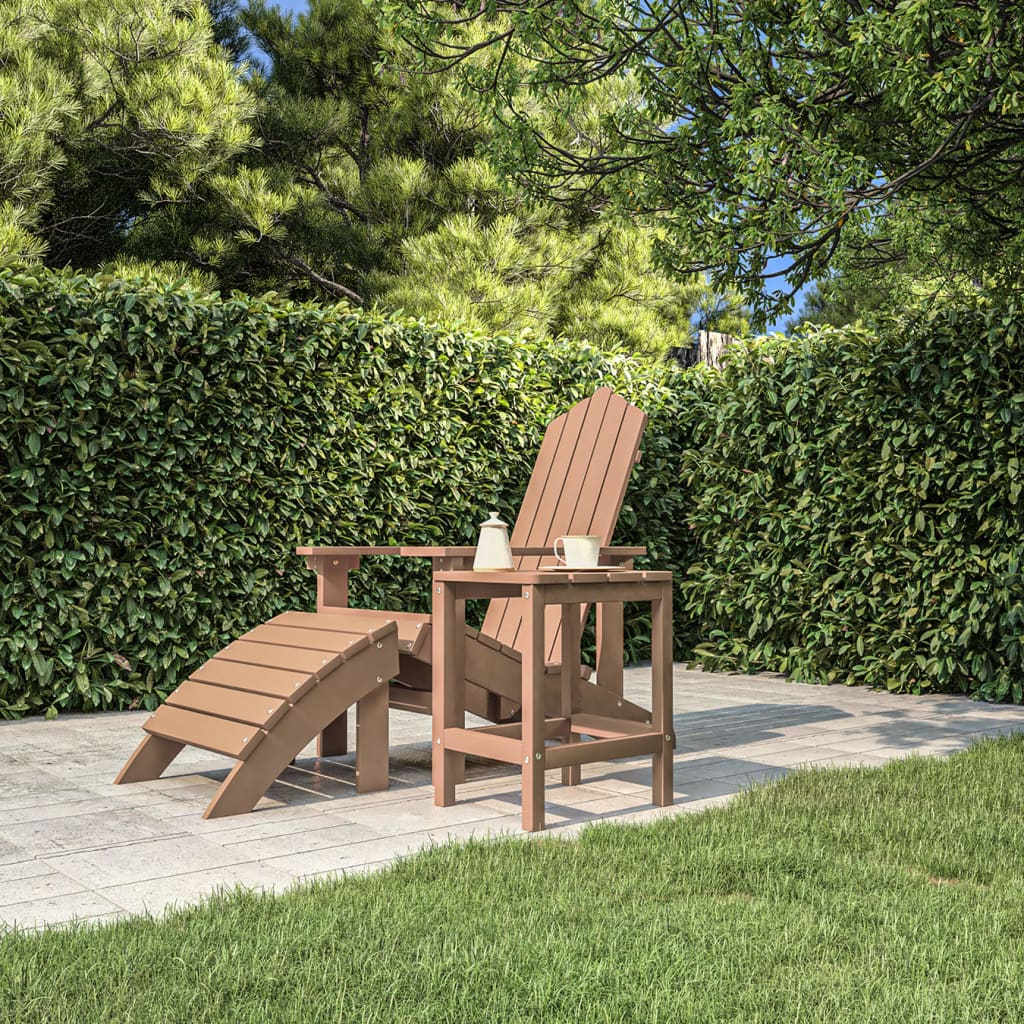 Brown Garden Adirondack Table 38x38x46 cm 