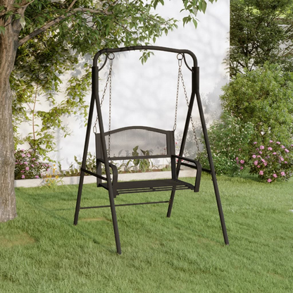 Black Steel Swing Bench | Jscapes Home and Garden