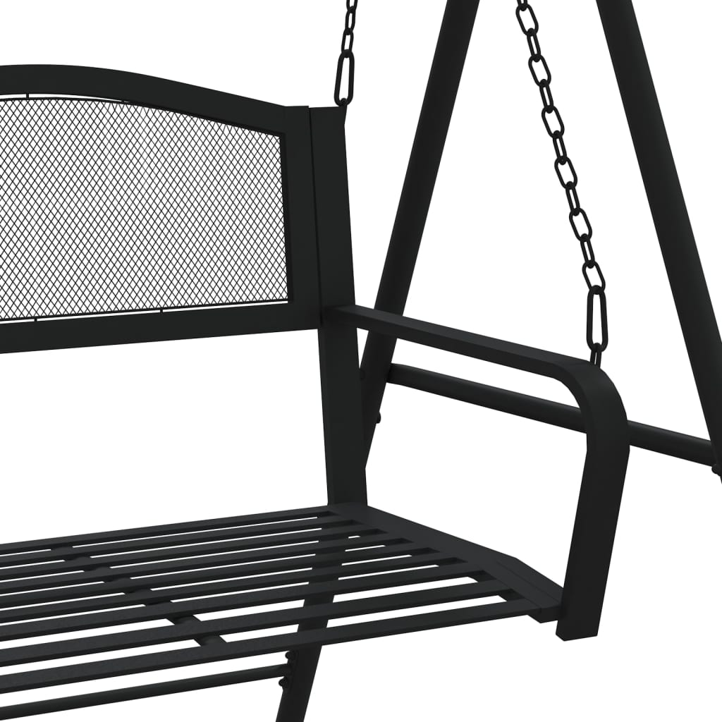 Black Steel Swing Bench | Jscapes Home and Garden