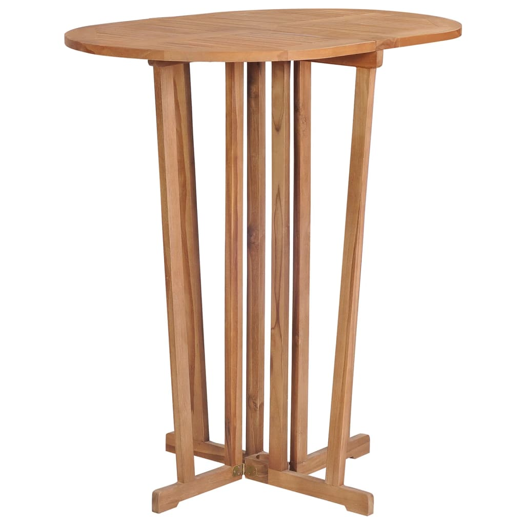  Solid Teak Wood Folding Bar Table 90x65x105 cm