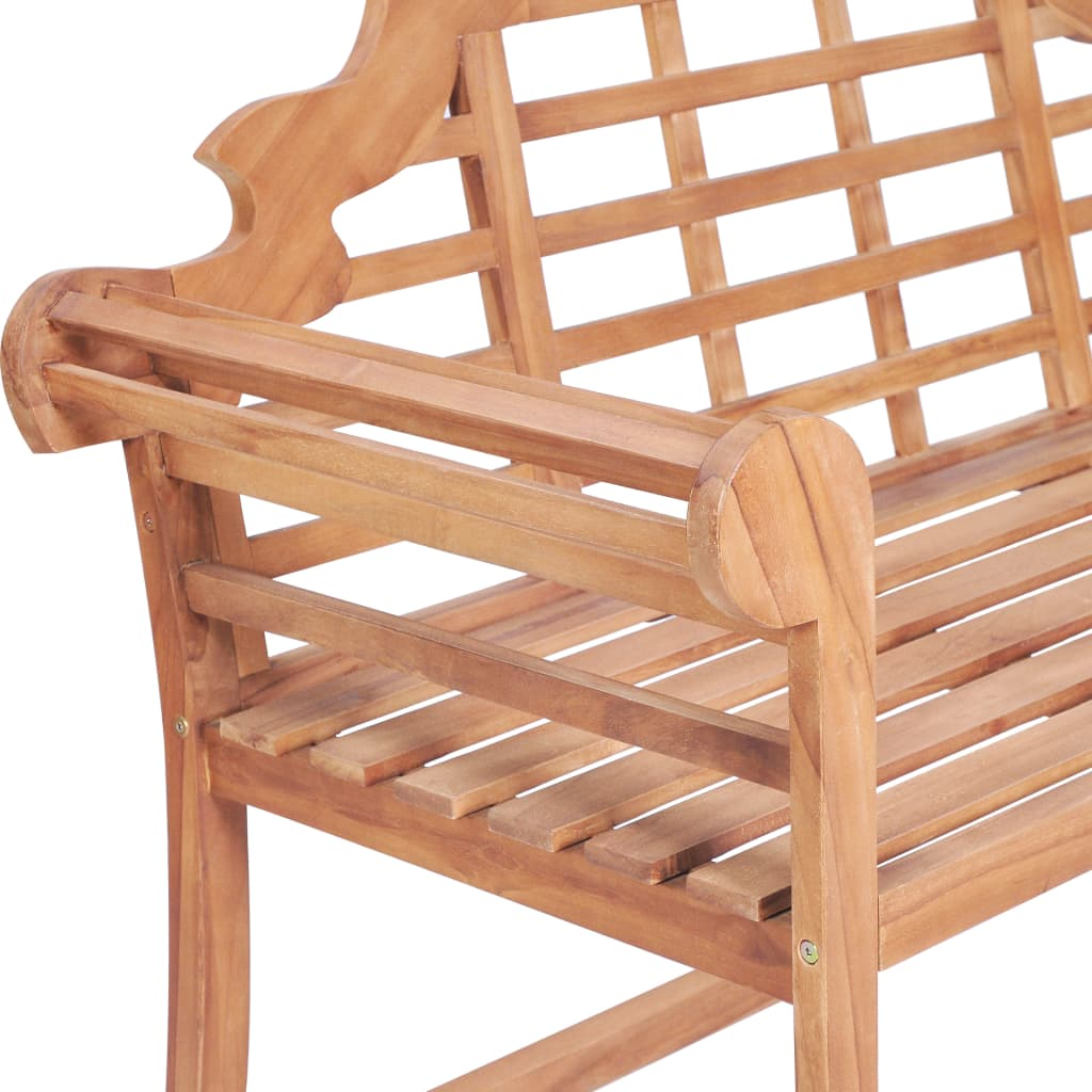 Solid Wood Teak Garden Bench 127x58.5x92.5 cm