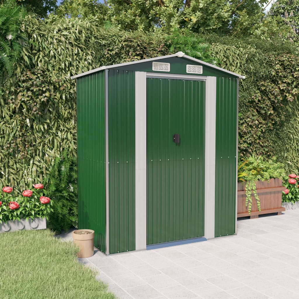 Garden Shed Green 192x108x223 cm