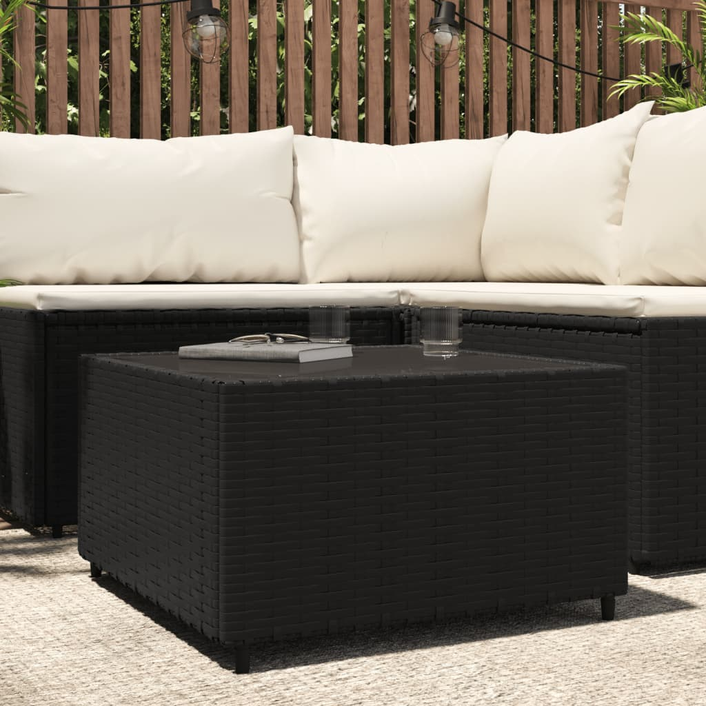 Black Rattan Garden Coffee Table  50x50x30 cm