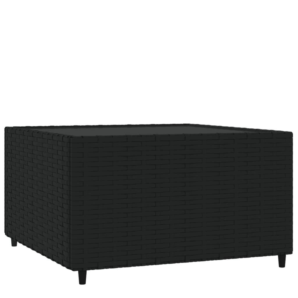 Black Rattan Garden Coffee Table  50x50x30 cm