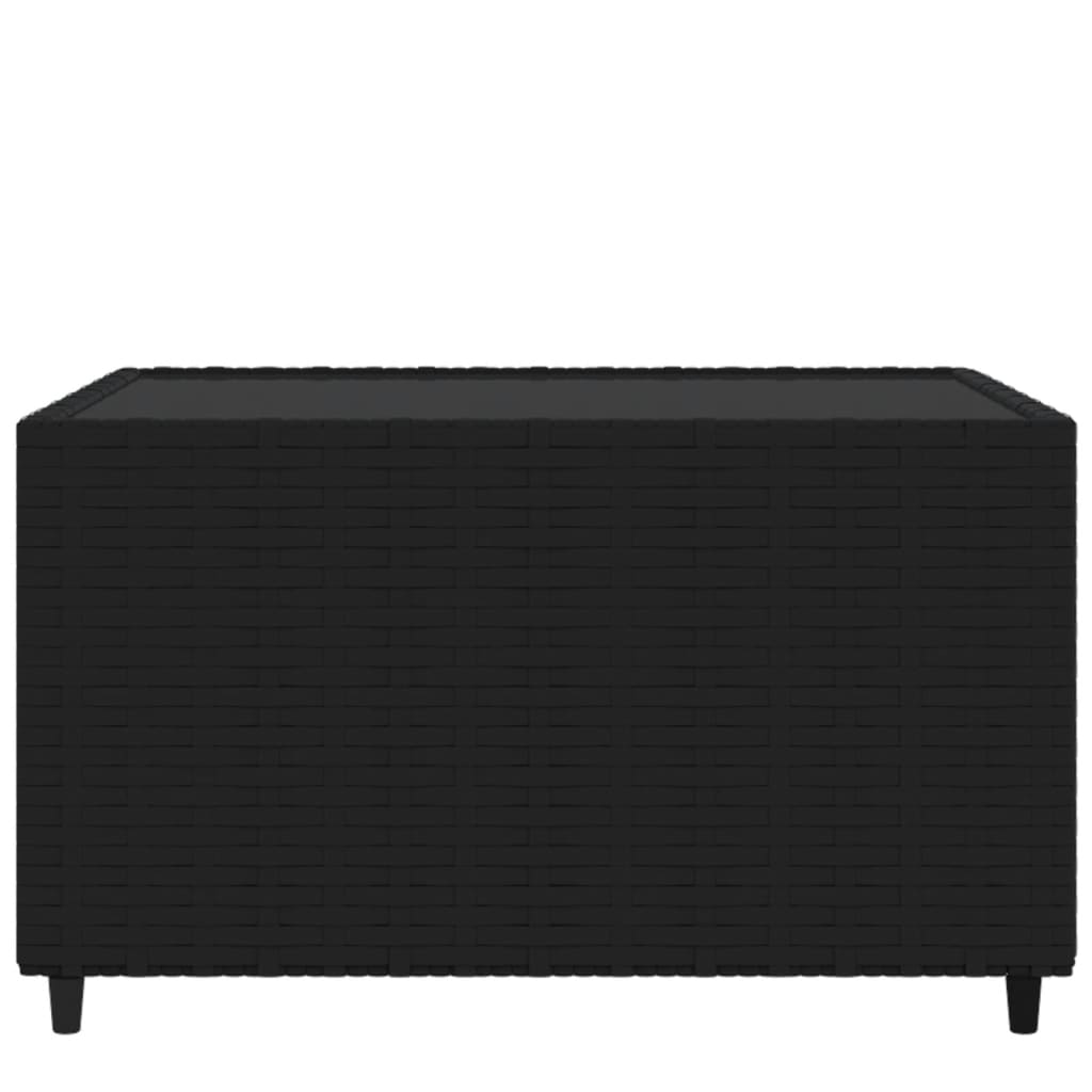 Black Rattan Garden Coffee Table  50x50x30 cm