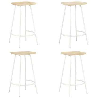 Solid Mango Wood Bar Stools 4 pcs