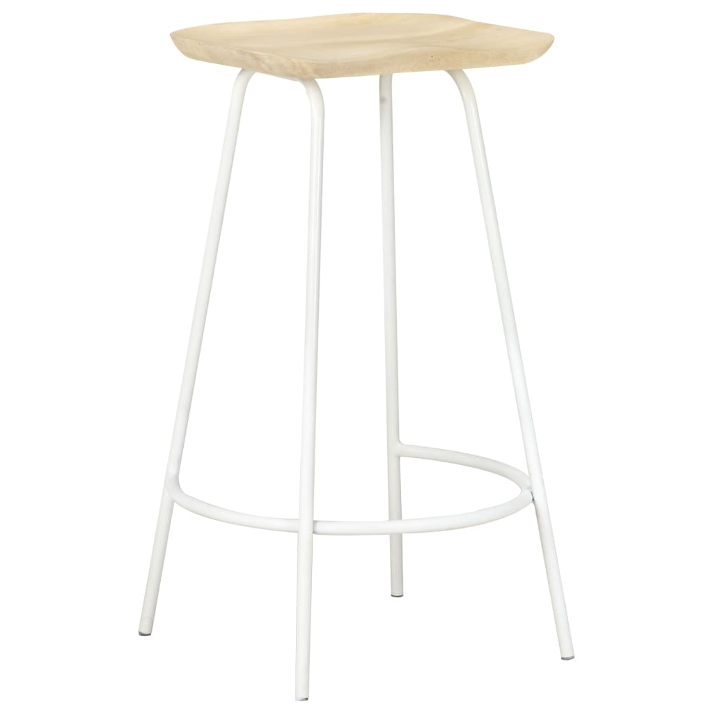 Solid Mango Wood Bar Stools 4 pcs