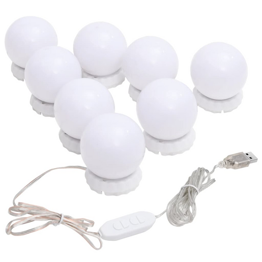 Mirror Lights with 8 LED Light Bulbs Warm White and Cold White