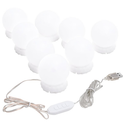 Mirror Lights with 8 LED Light Bulbs Warm White and Cold White