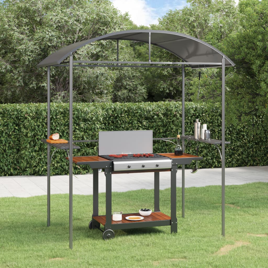 Archer BBQ Gazebo with Side Shelves Anthracite