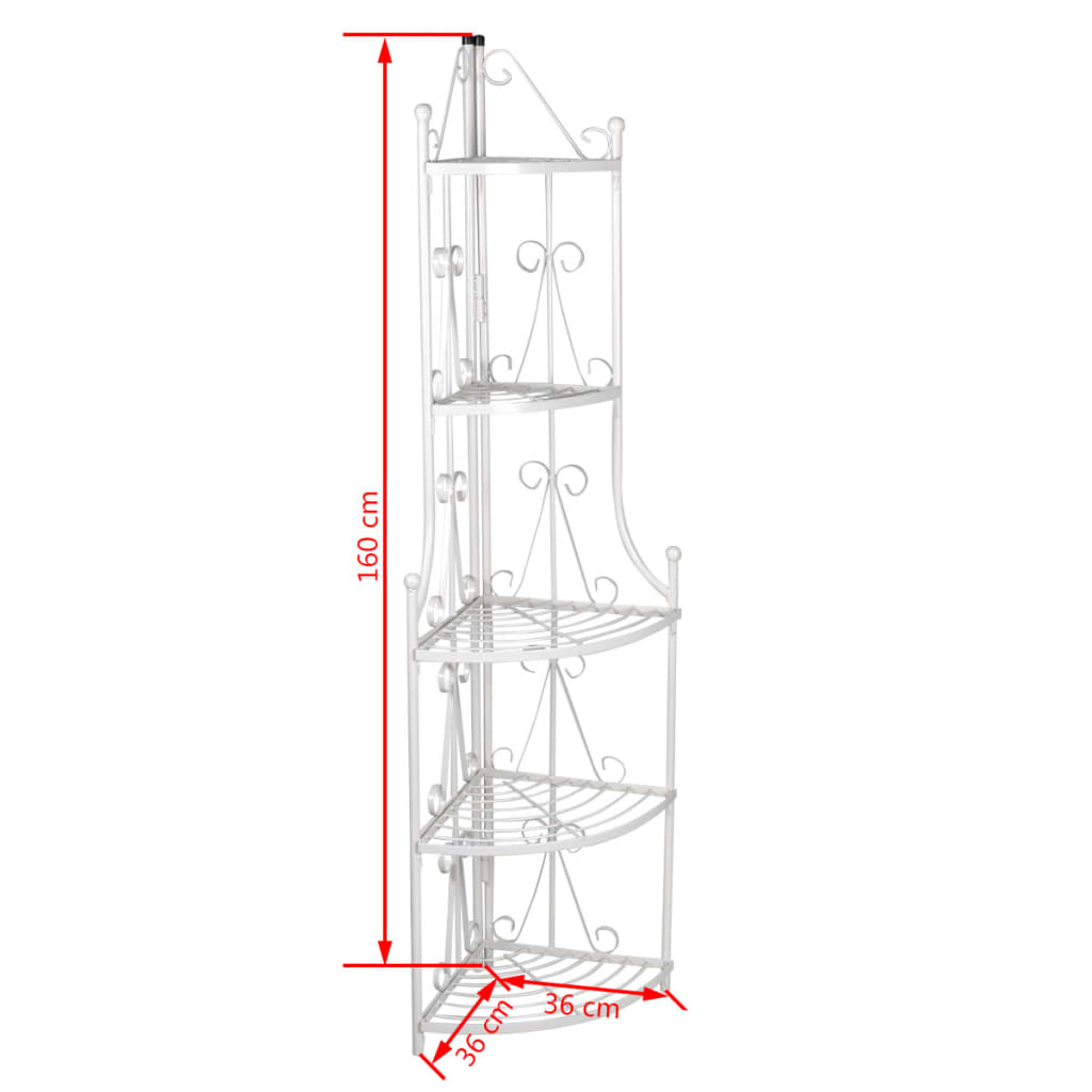 White Corner Plant Rack