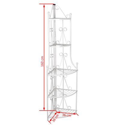 White Corner Plant Rack