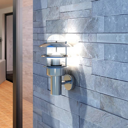 Stainless Steel Patio Wall Light | Jscapes Home and Garden