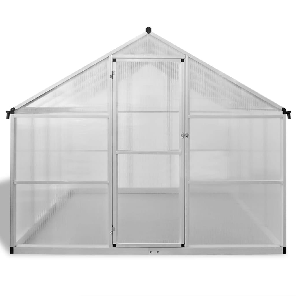 Reinforced Aluminium Greenhouse with Base Frame 6.05 m²