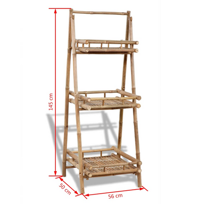 3-Tier Folding Bamboo Plant Rack