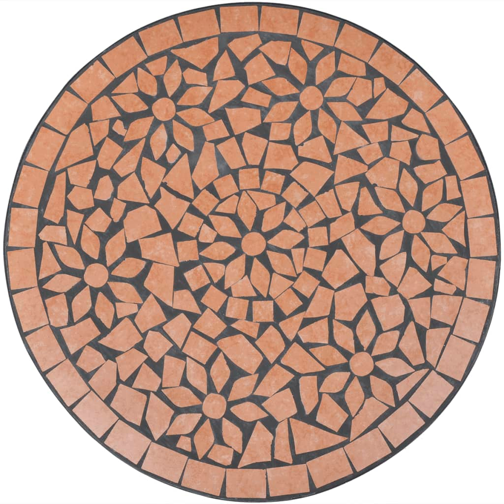 Mosaic Bistro Table Terracotta 60 cm