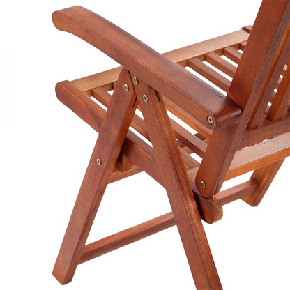  Solid Acacia Wood Brown Folding Garden Chairs 2 pcs