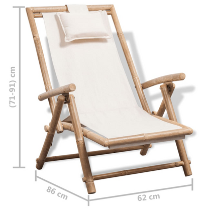  Outdoor Bamboo Deck Chair