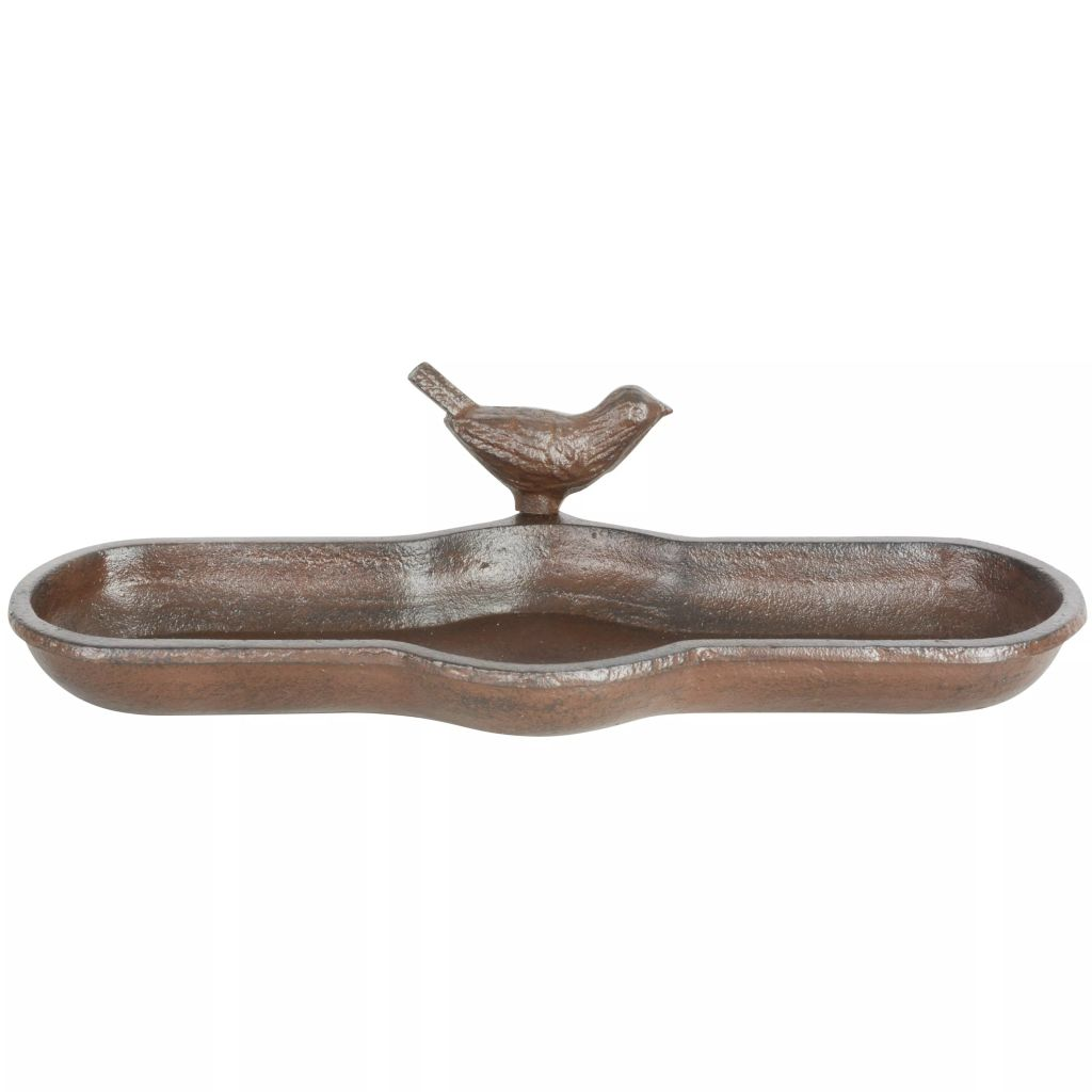 Brown Cast Iron Bird Bath  