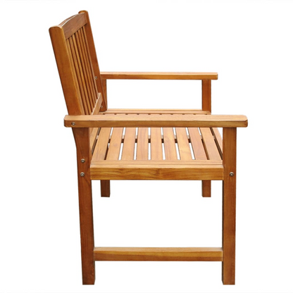 Solid Acacia Wood Brown Garden Chairs 2 pcs 