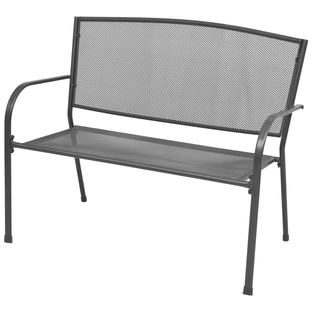 Mesh Anthracite Garden Bench 108 cm