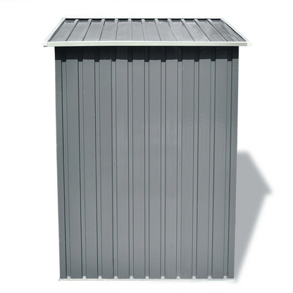 Garden Storage Shed Grey Metal 204x132x186 cm