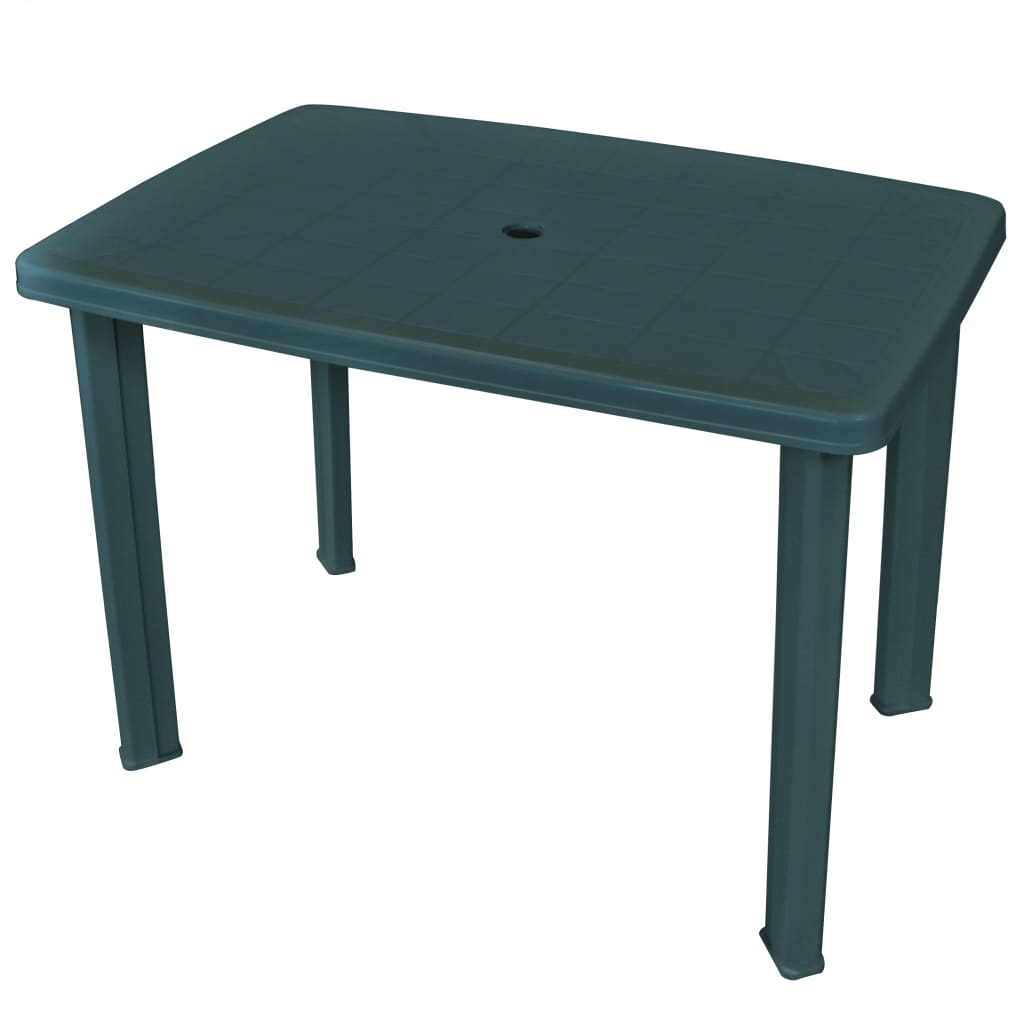  Green Plastic Garden Table  101x68x72 cm