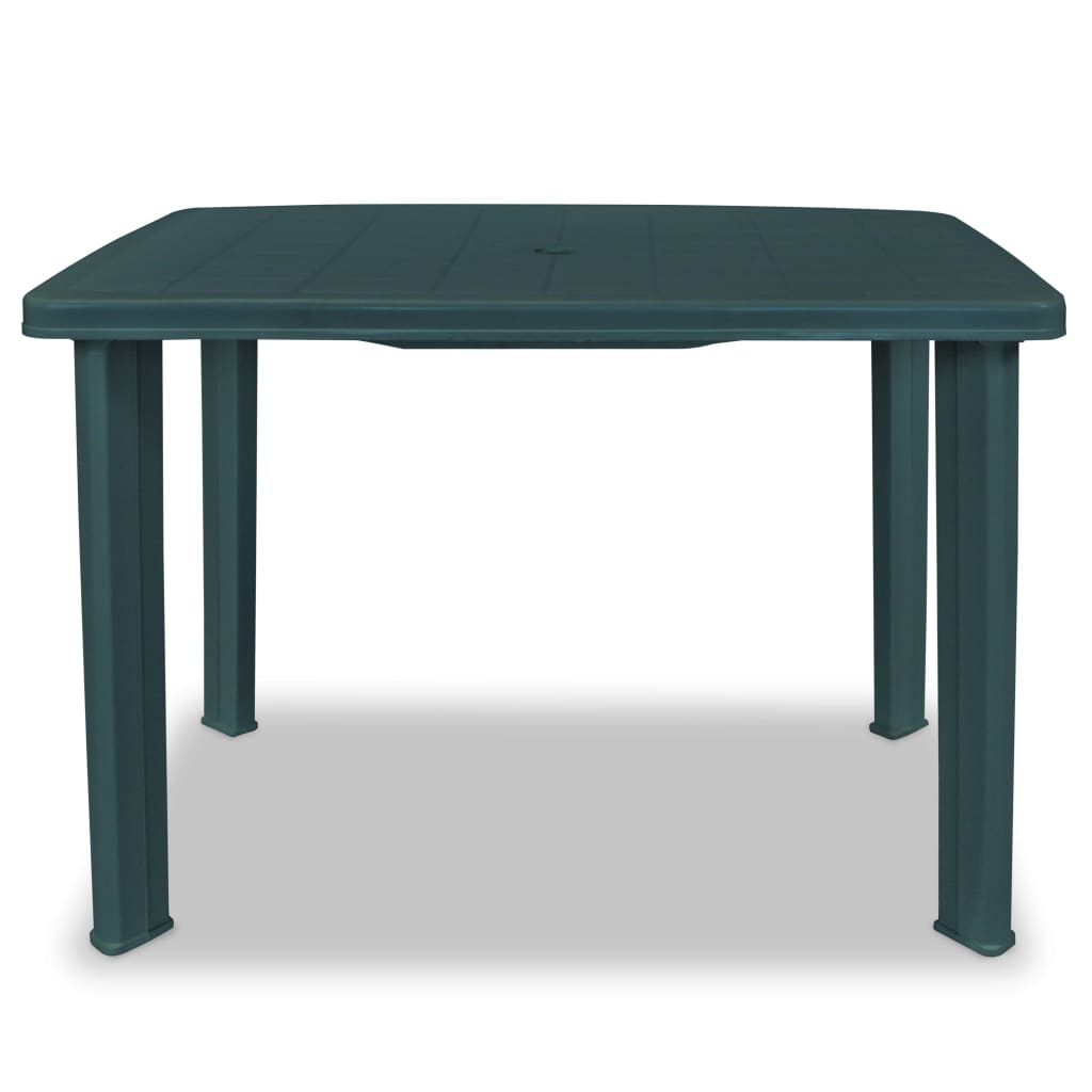  Green Plastic Garden Table  101x68x72 cm