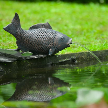 Spitter Garden Fountain Fish Lying