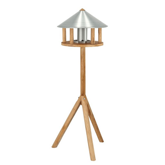  Bird Table with Silo and Round Roof Zinc