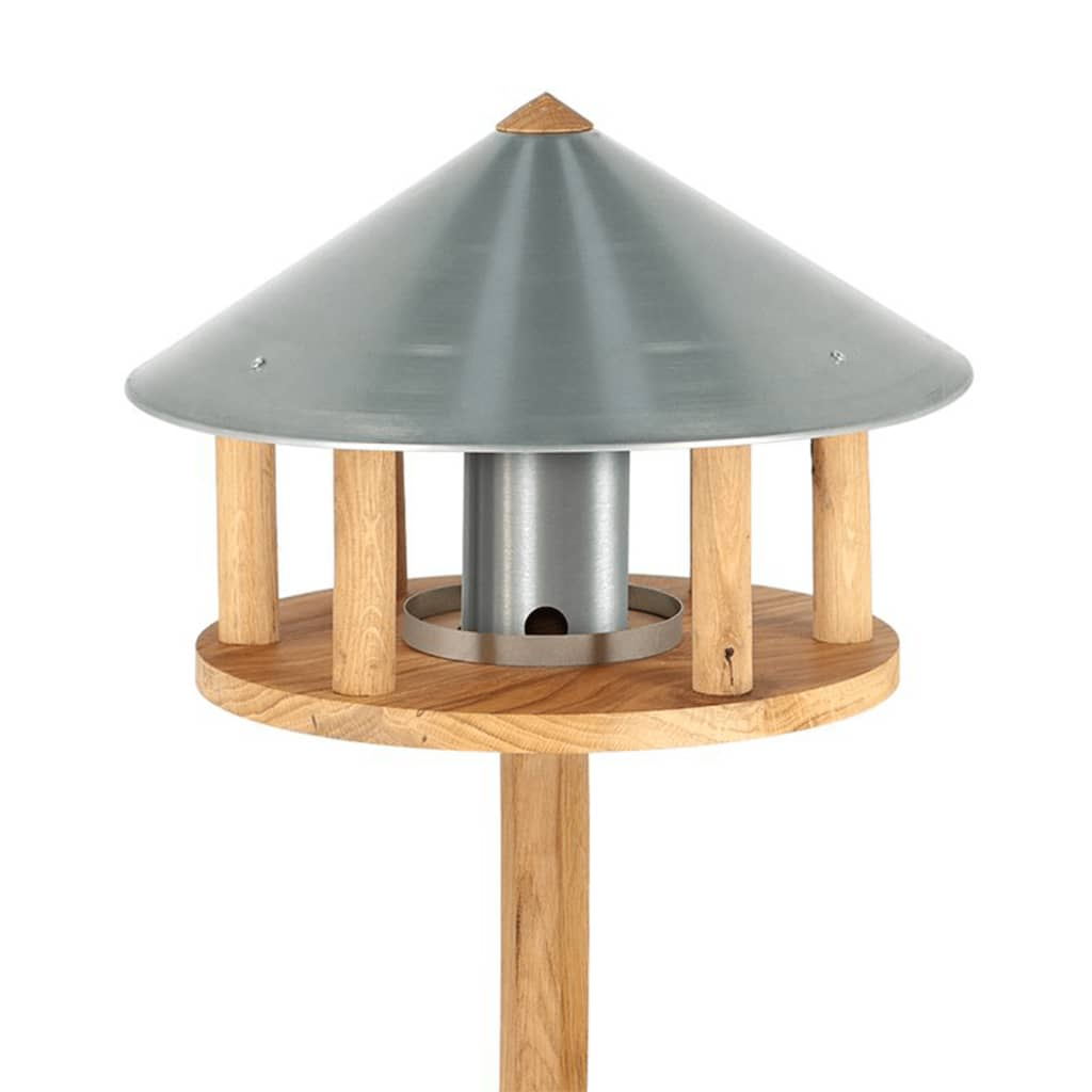  Bird Table with Silo and Round Roof Zinc