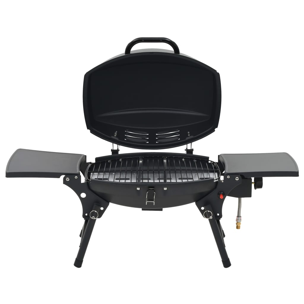 Portable Gas BBQ Grill with Cooking Zone Black