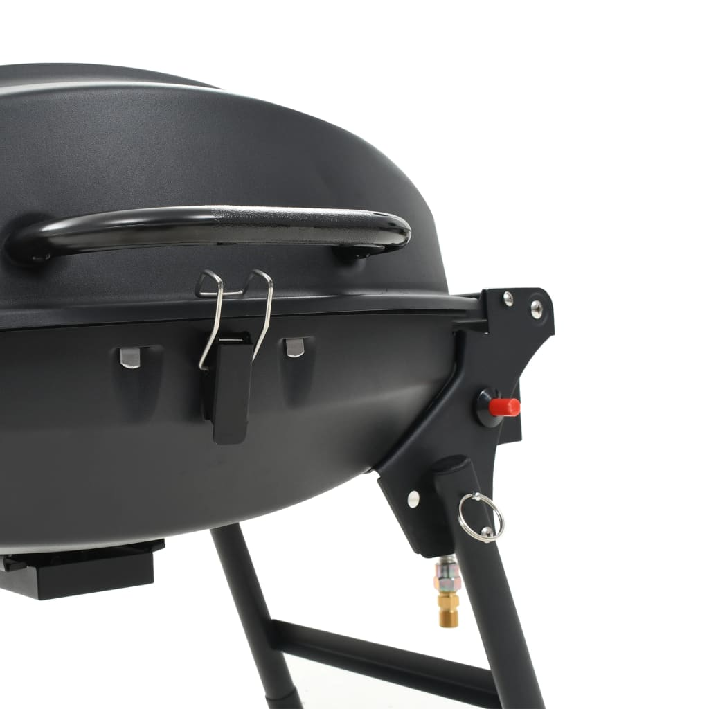 Portable Gas BBQ Grill with Cooking Zone Black