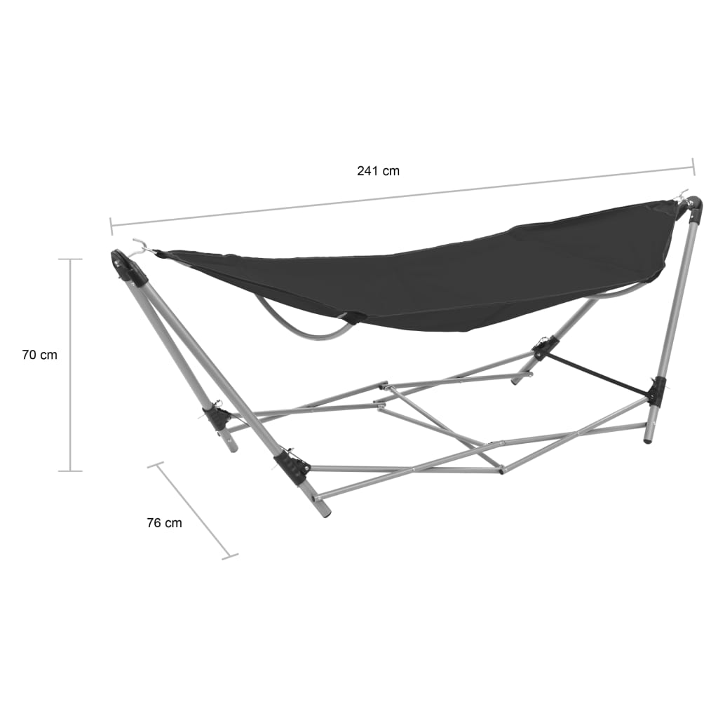  Hammock with Foldable Stand Black