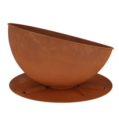 Rust Fire Bowl Sloping On Disc | Jscapes Home and Garden