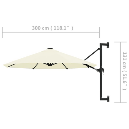 Wall-Mounted Parasol with Metal Pole | Jscapes Home and Garden