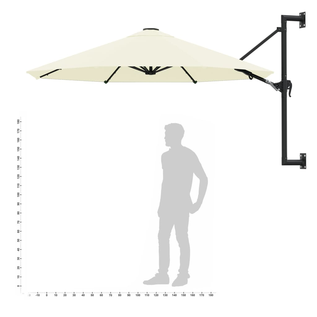 Wall-Mounted Parasol with Metal Pole | Jscapes Home and Garden