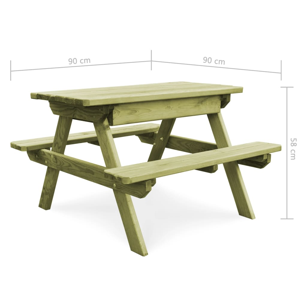 Children's Picnic Table with Benches | Jscapes Home and Garden