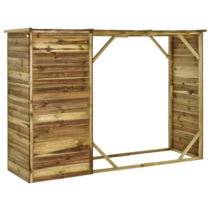 Pinewood Garden Firewood Storage Shed  253x80x170 cm