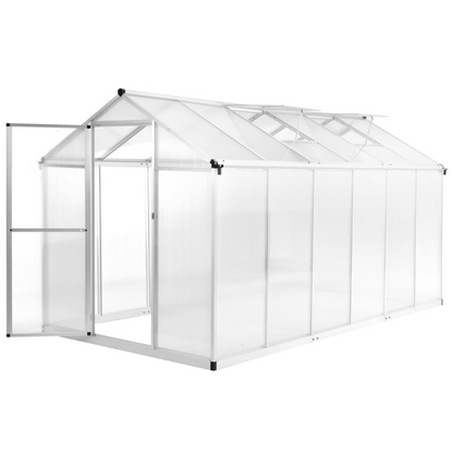 Aluminium Greenhouse 362x190x195 cm 13.41 m³