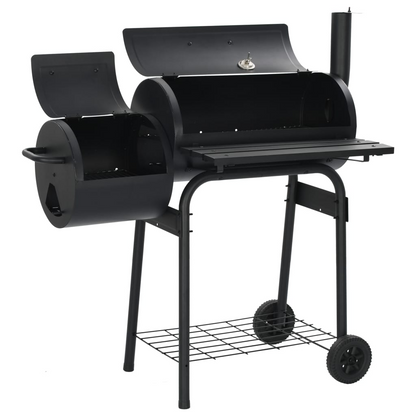 Classic Charcoal BBQ Offset Smoker black