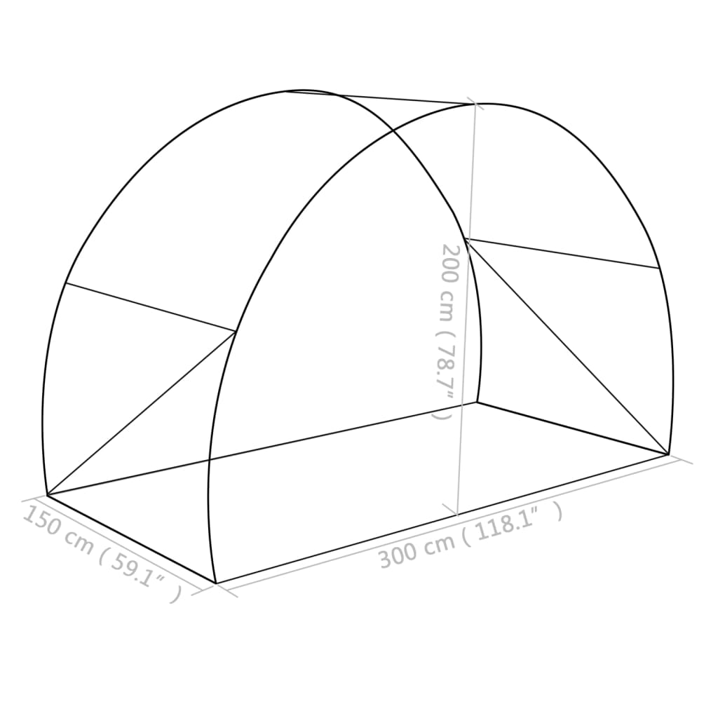 Greenhouse 4.5m² 300x150x200 cm