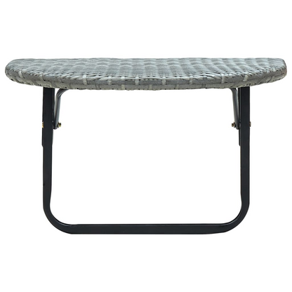 Grey Poly Rattan Balcony Table 60x60x40 cm