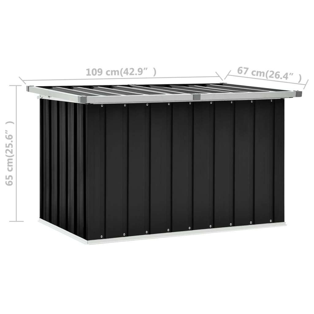  Anthracite Garden Storage Box 109x67x65 cm