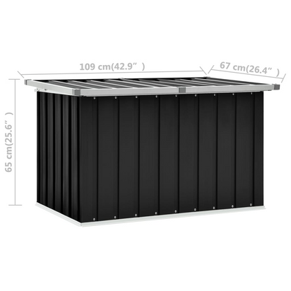  Anthracite Garden Storage Box 109x67x65 cm