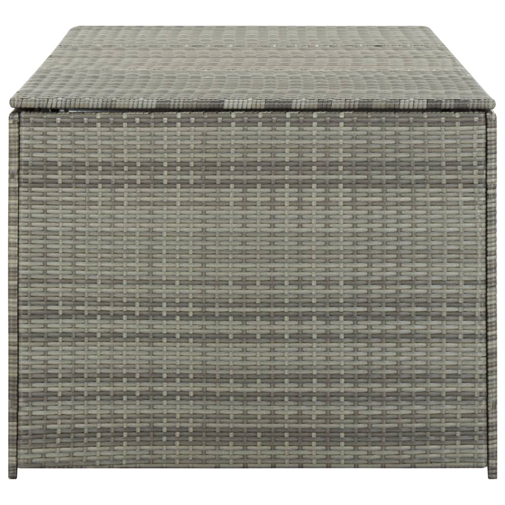 Grey Poly Rattan Garden Storage Box 180x90x70 cm