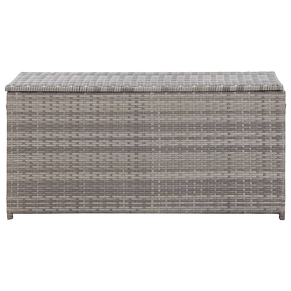 Grey Poly Rattan Garden Storage Box 100x50x50 cm